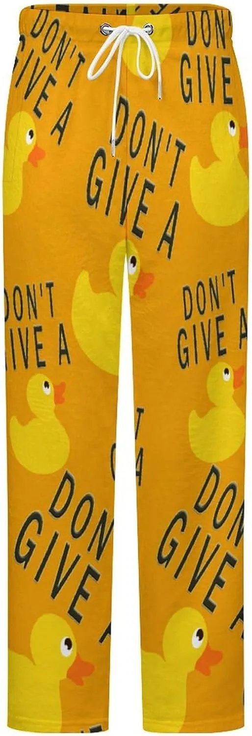 Don't Give Duck Women's Flannel Pajama Pants Fleece Lounge Sleep Bottoms PJ