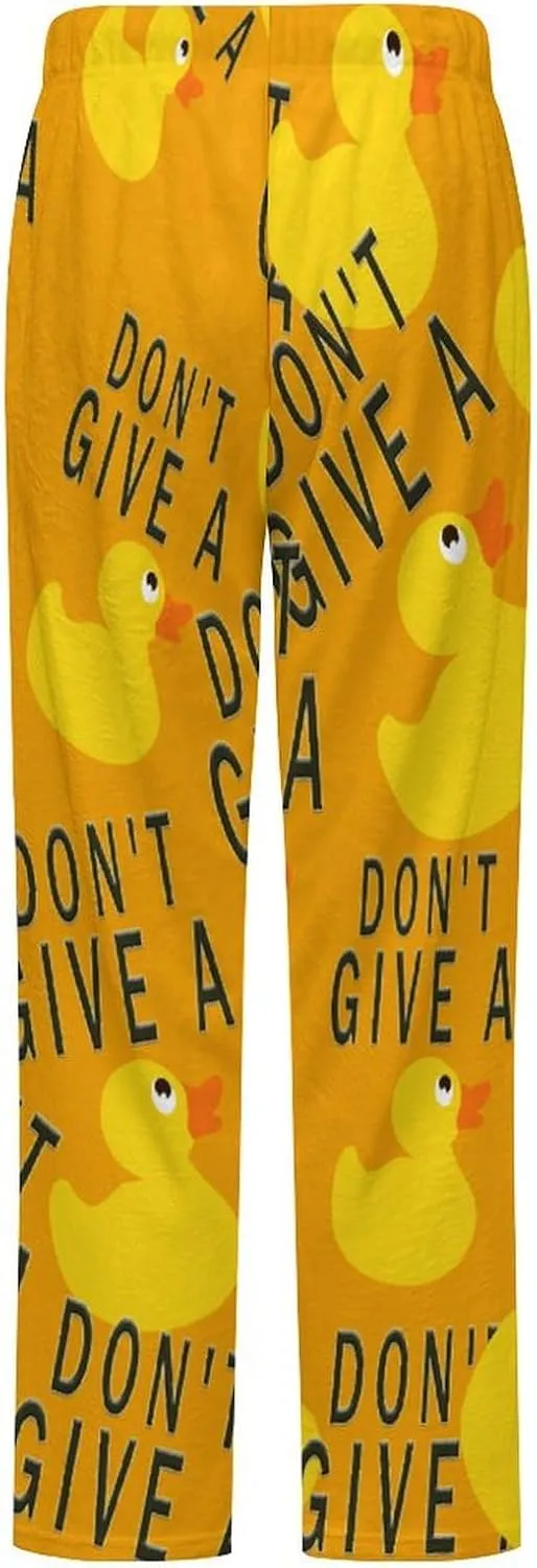 Don't Give Duck Women's Flannel Pajama Pants Fleece Lounge Sleep Bottoms PJ