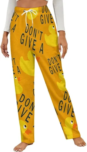 Don't Give Duck Women's Flannel Pajama Pants Fleece Lounge Sleep Bottoms PJ