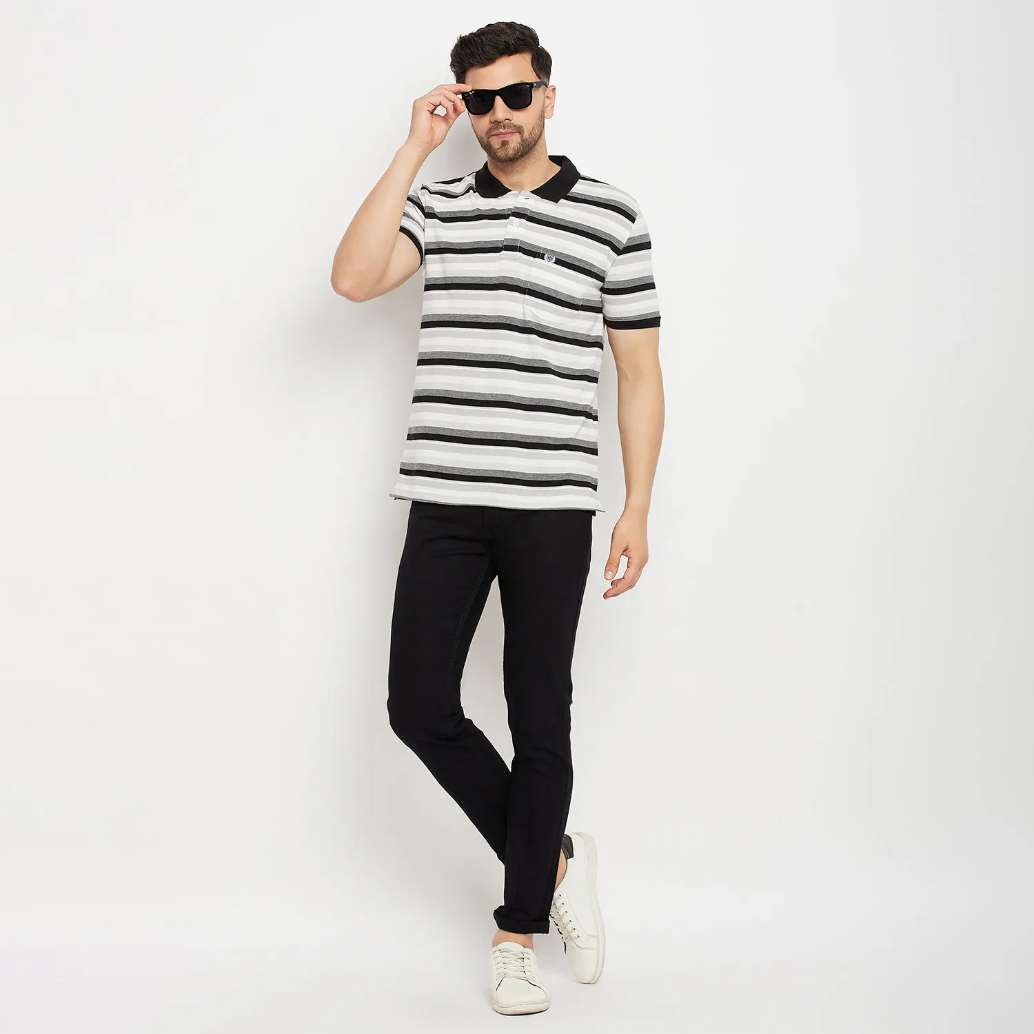 Duke Stardust Men Half Sleeve Polo Neck Cotton T-shirt (LF5846)