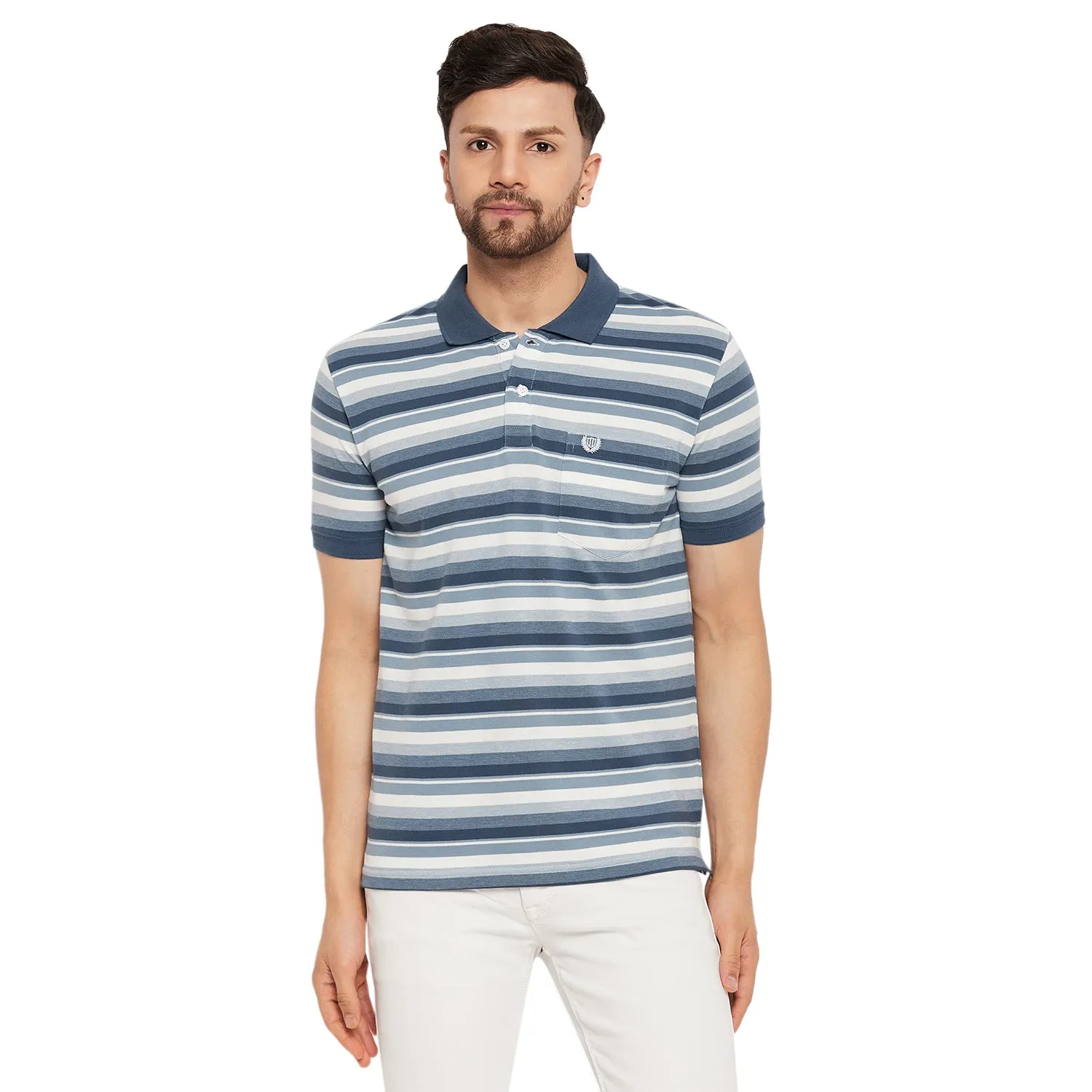 Duke Stardust Men Half Sleeve Polo Neck Cotton T-shirt (LF5846)