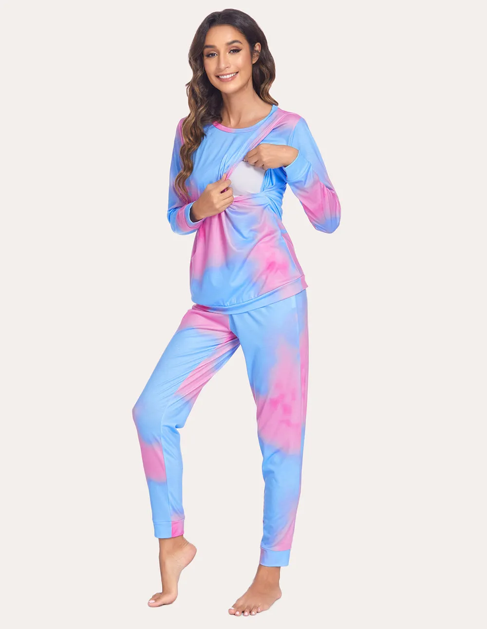 Ekouaer Materntiy Nursing Pajamas Set (US Only)