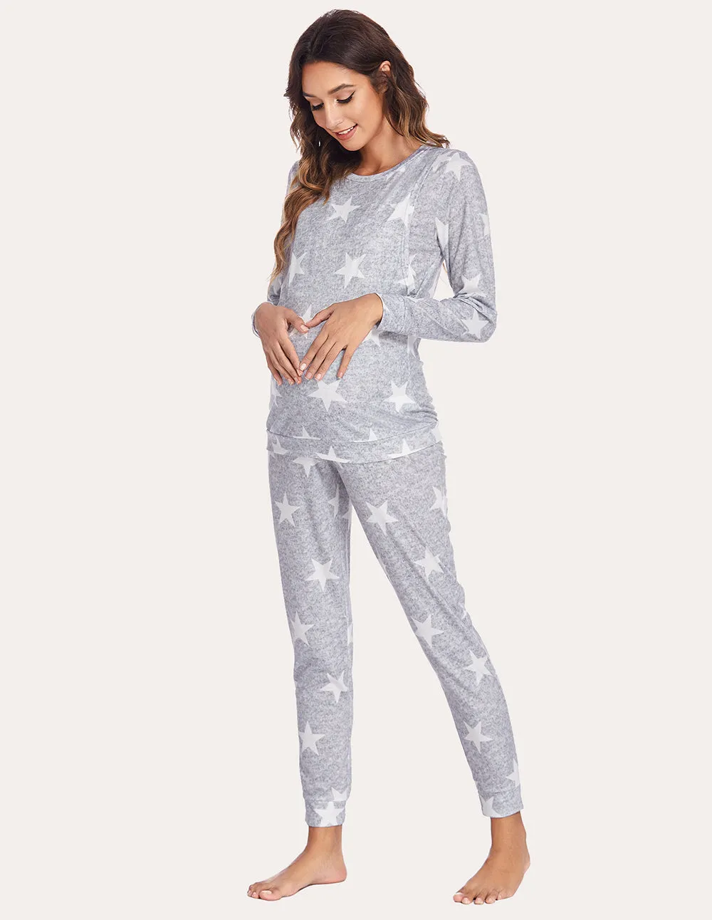 Ekouaer Materntiy Nursing Pajamas Set (US Only)