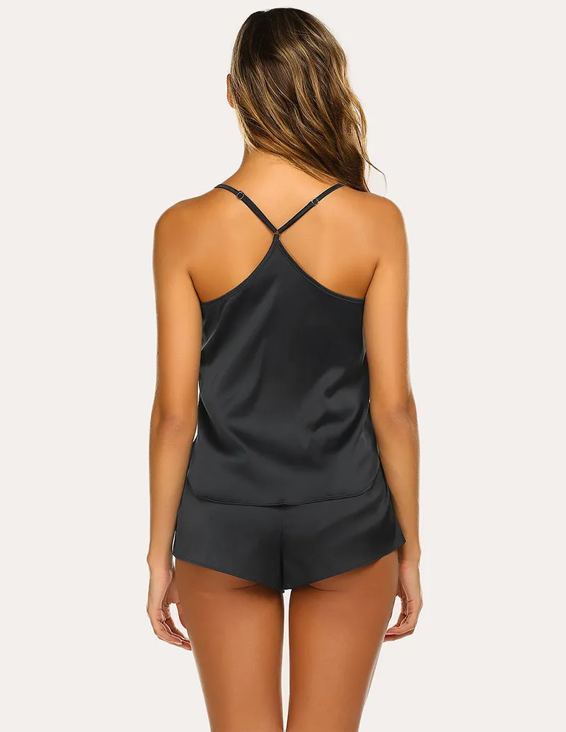 Ekouaer Silk Cami Shorts Set (US Only)