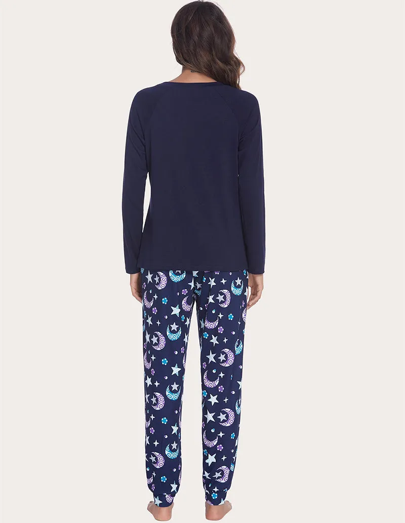 Ekouaer Tops and Long Pants Lounge Set (US Only)
