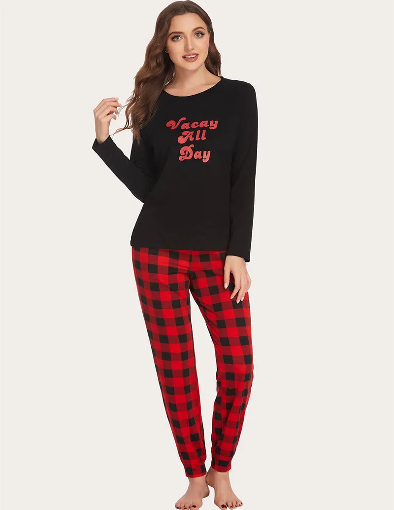 Ekouaer Tops and Long Pants Lounge Set (US Only)