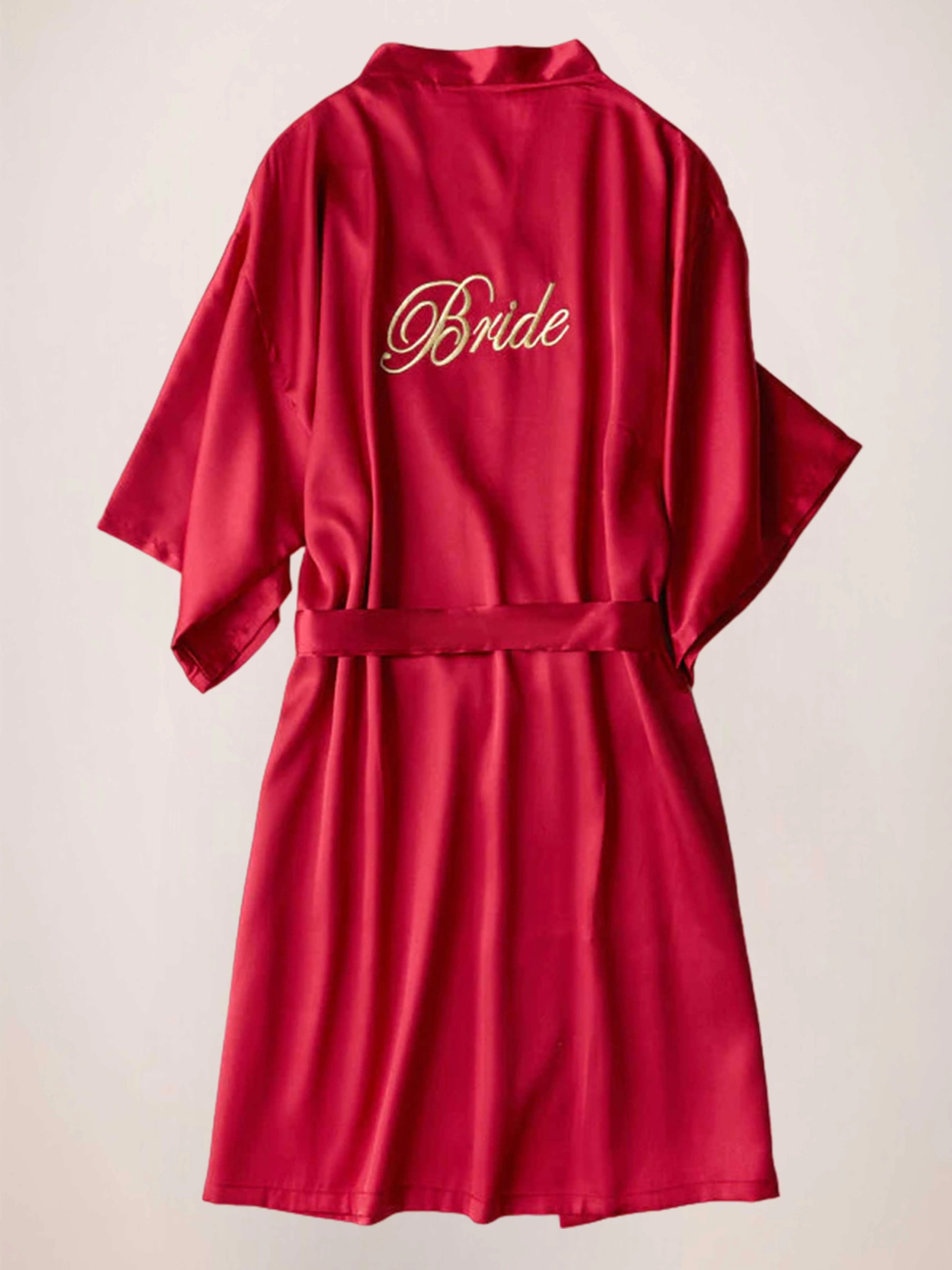 Elegant Sleeves Satin Morning Robes For Bride