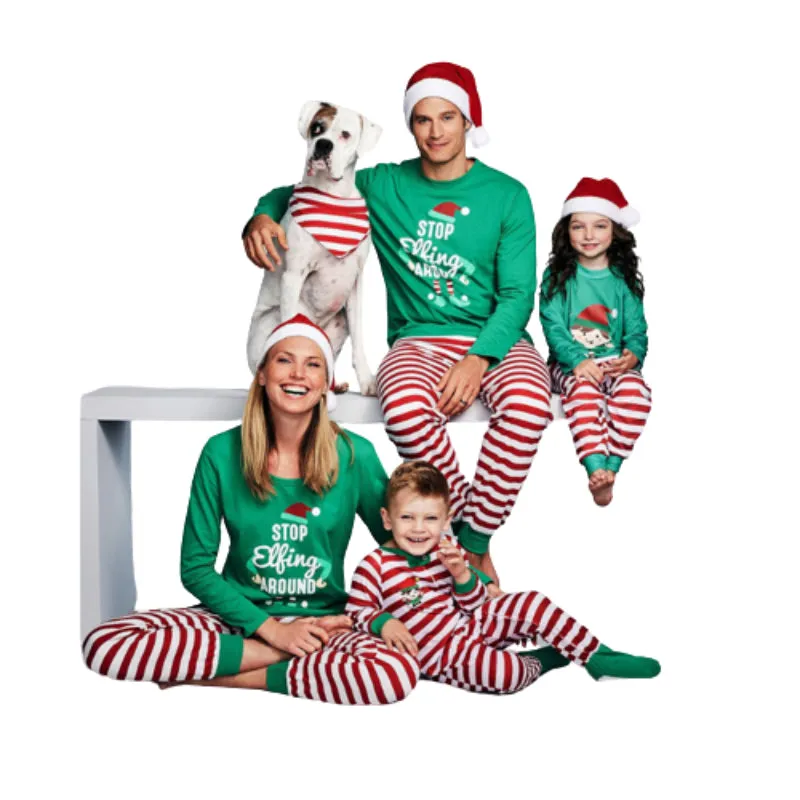 Elf Christmas Family Matching Pajama Set