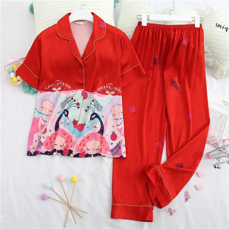 Exotic Satin Pajama set