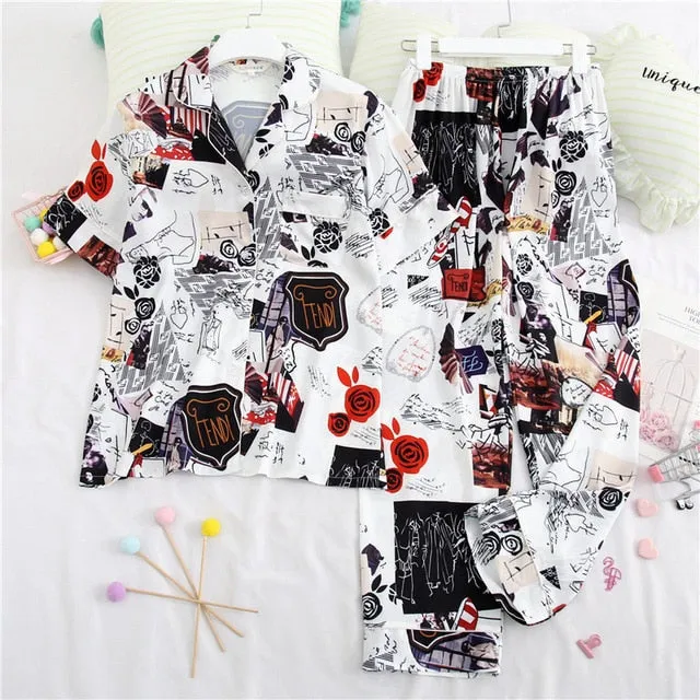 Exotic Satin Pajama set