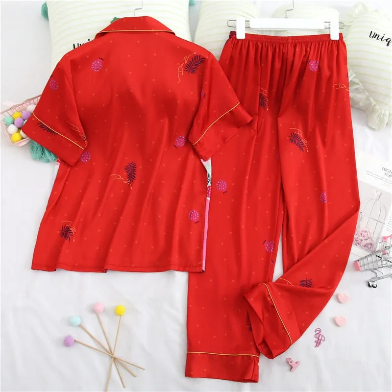 Exotic Satin Pajama set