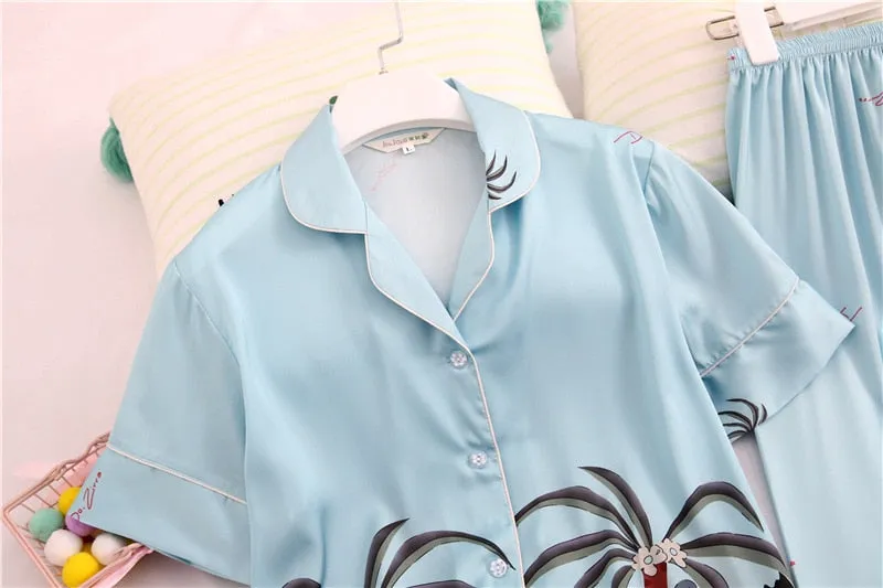 Exotic Satin Pajama set