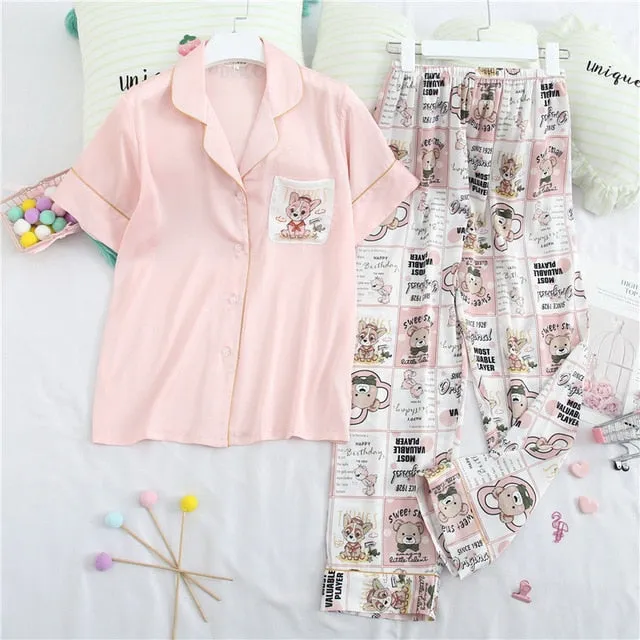 Exotic Satin Pajama set
