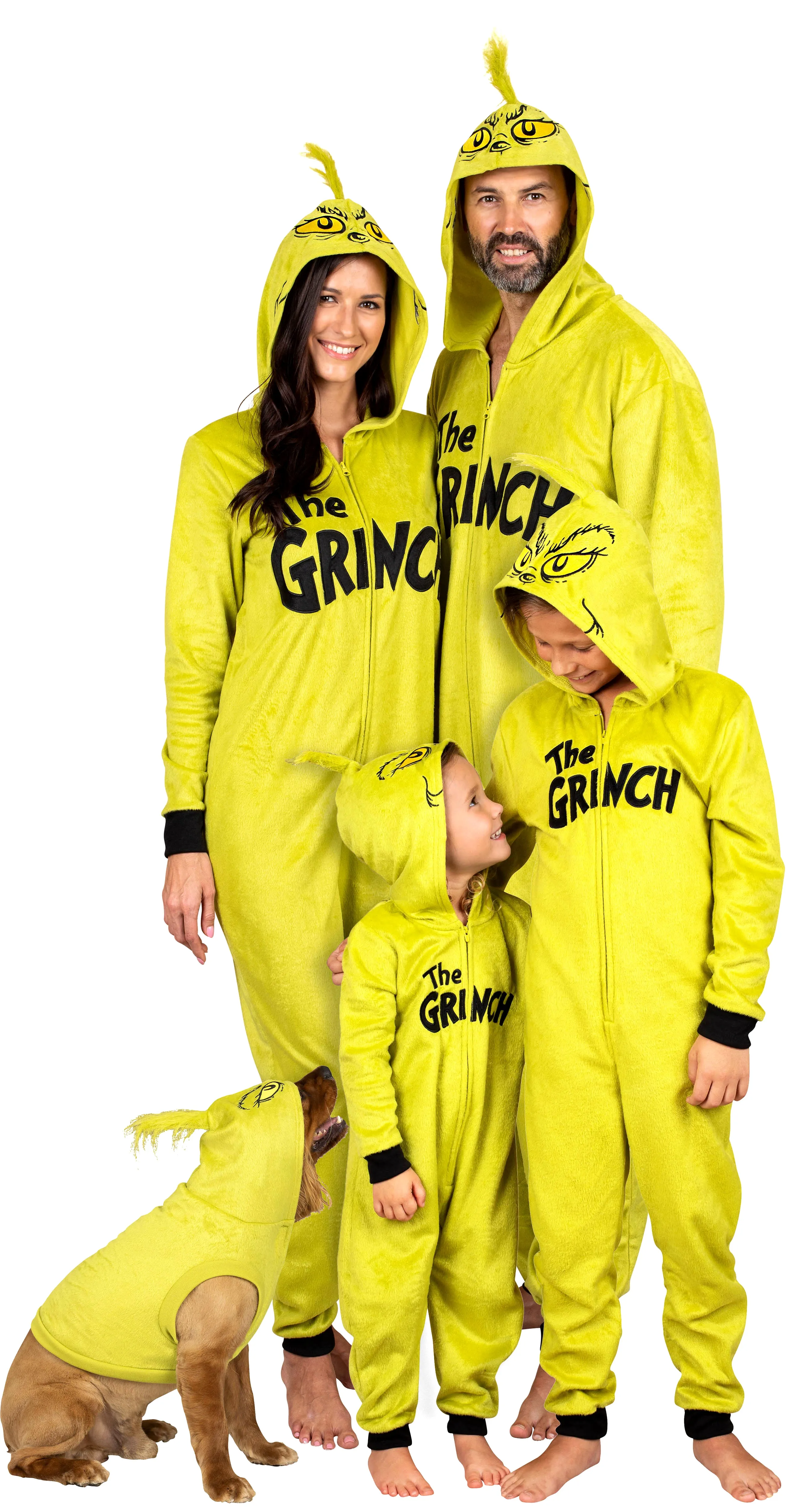 Family Matching Grinch Hoodie Onesie Pajamas