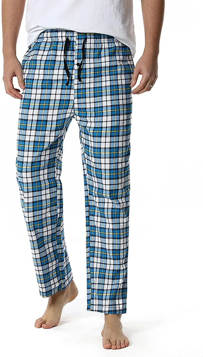 Fashion Men's Casual Plaid Loose Sport Plaid Pajama Pants Trousers