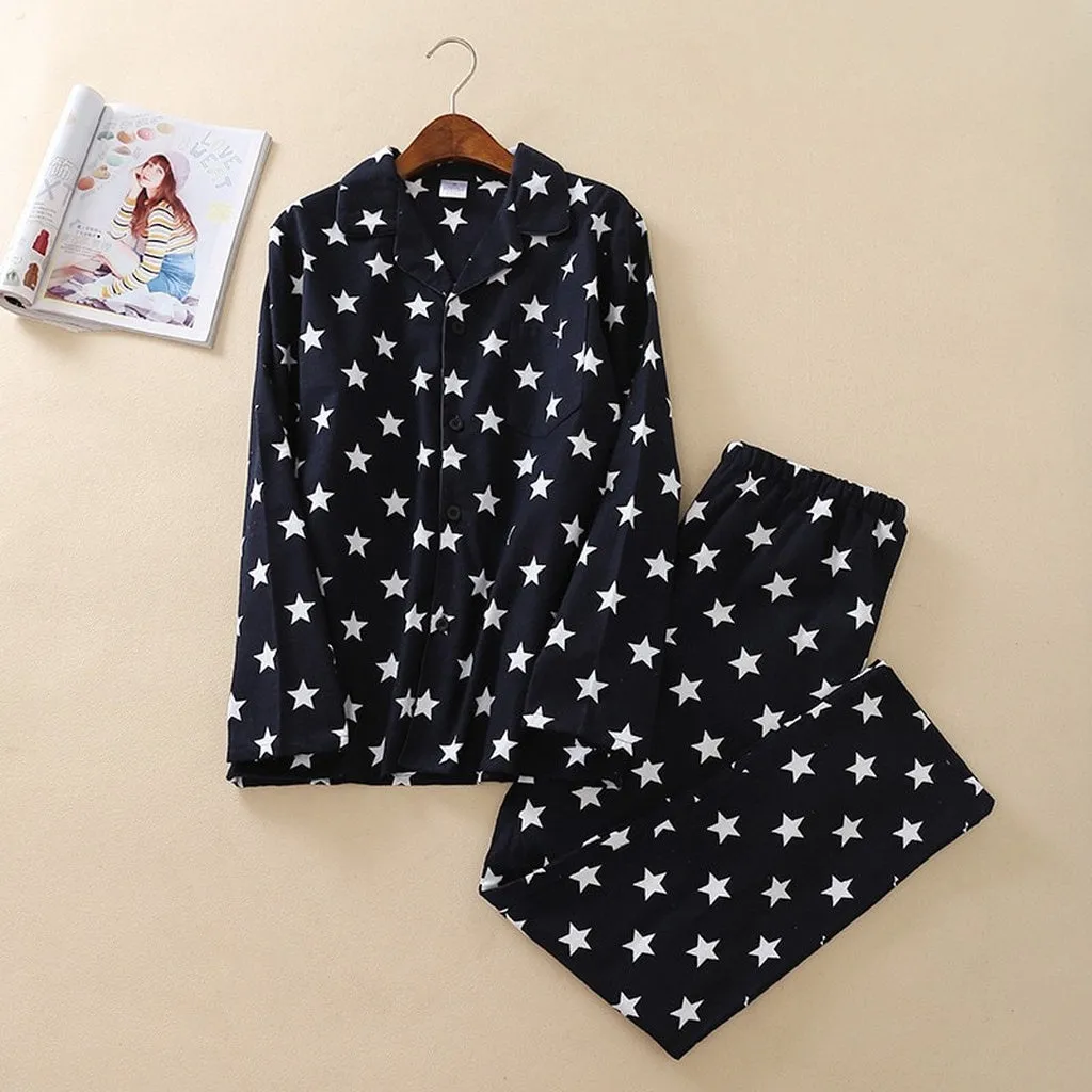 Fashion Stars Sale Pyjamas for Man 100% Brushed Cotton Casual Winter Pajamas Sets Men Sleepwear Pijamas Male Pajamers for Men