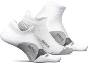 Feetures Elite Light Cushion, Plantar Fasciitis Light Cushion and Elite Light Cushion Quarter Ankle Socks - Sport Sock with Targeted Compression - (3 Pair)