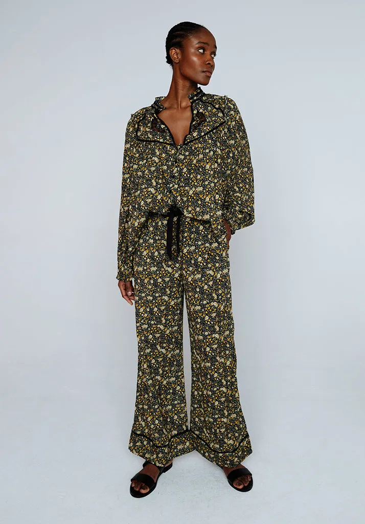 Ferne Blouse & Trouser Aster Print Set In Multi