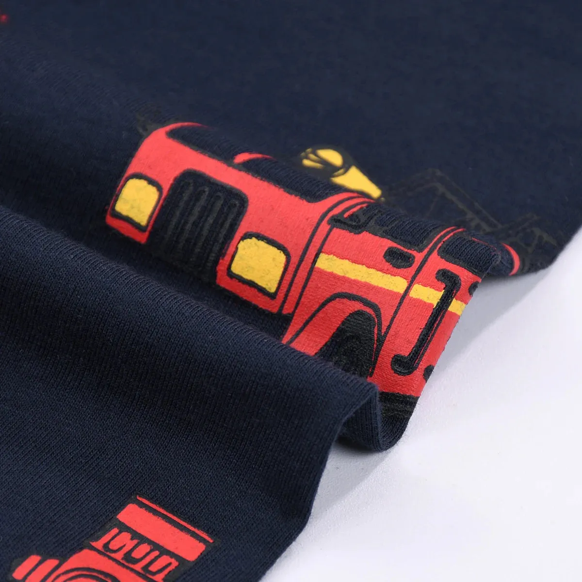 Fire Truck Print Kids Boys Pajamas Sleepwear Set