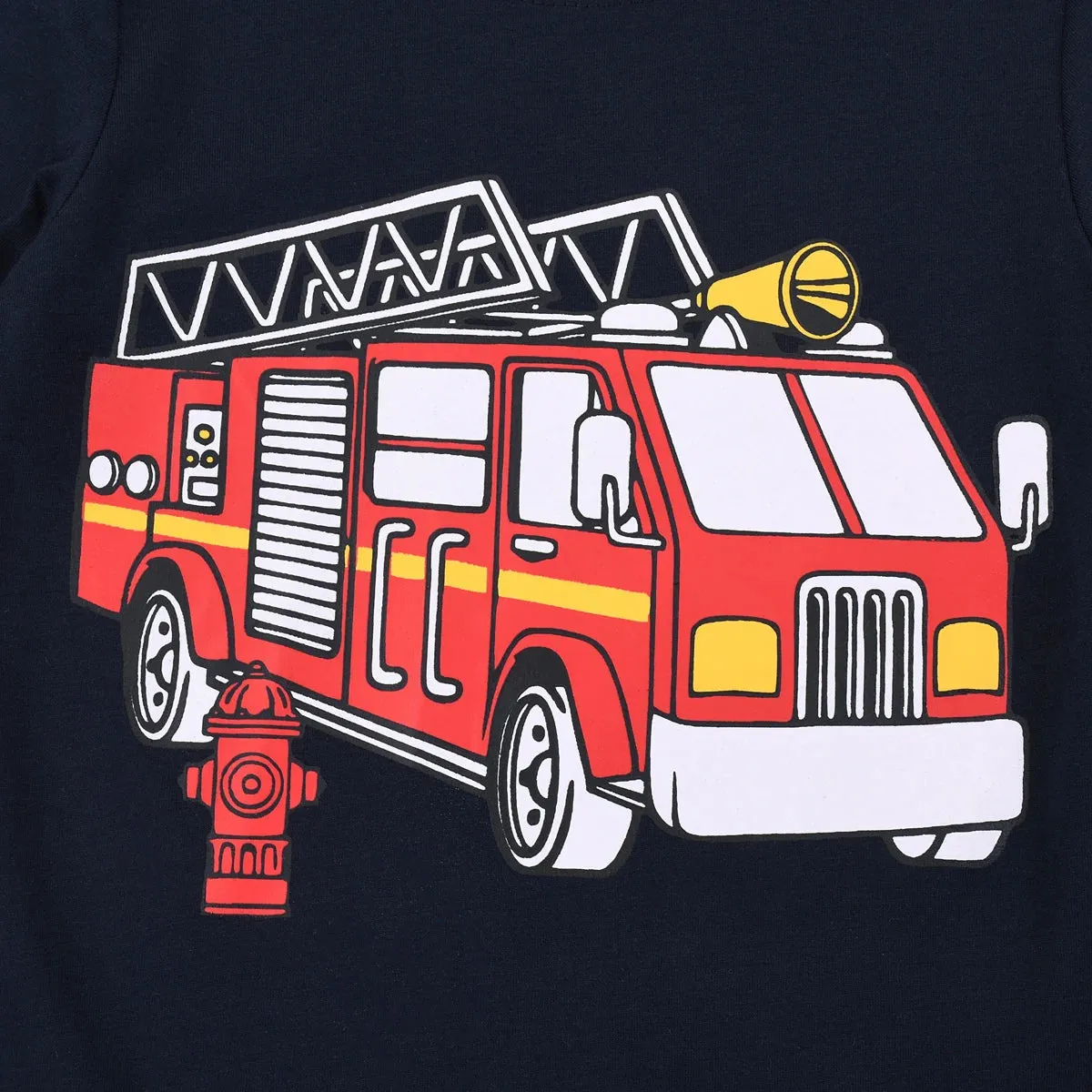 Fire Truck Print Kids Boys Pajamas Sleepwear Set
