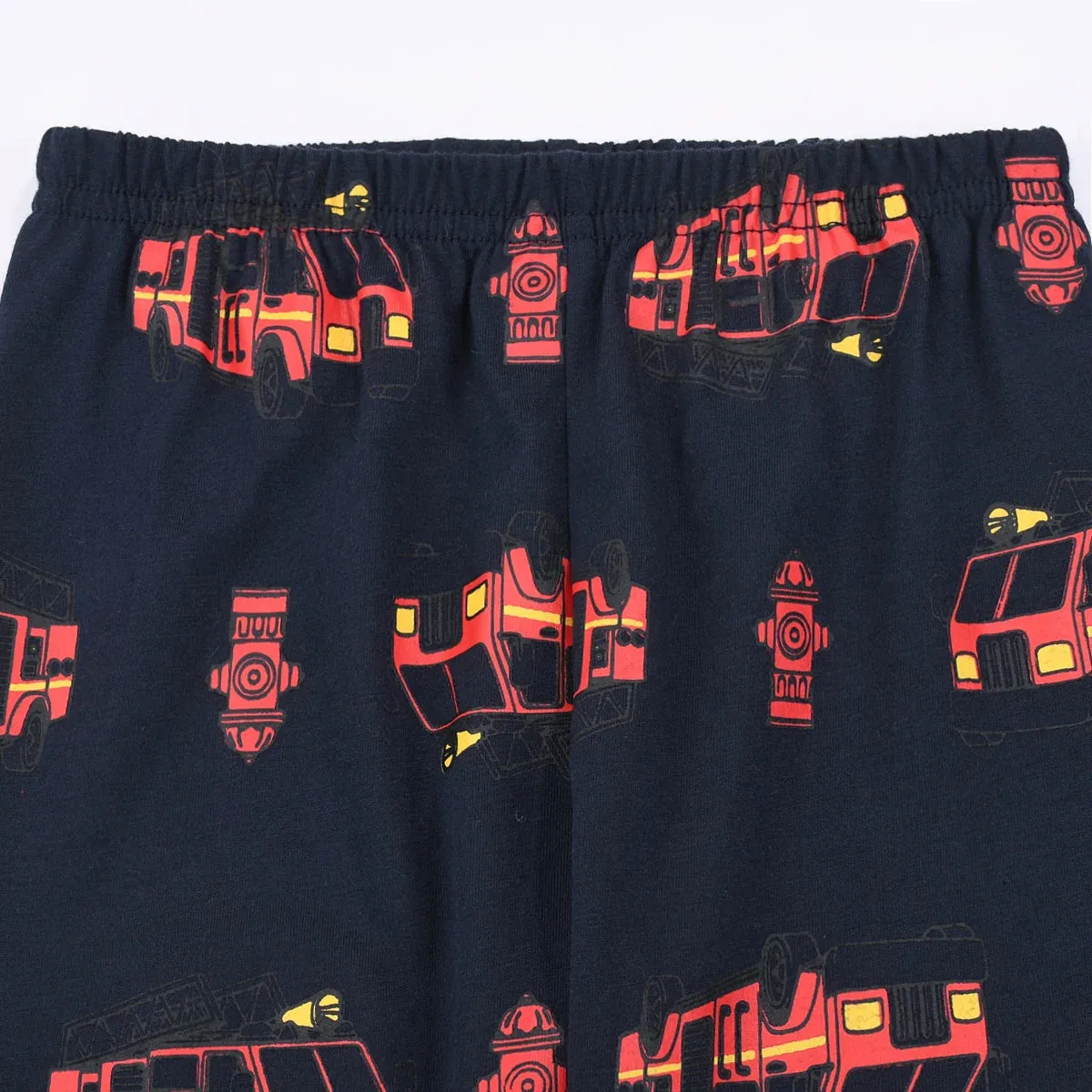 Fire Truck Print Kids Boys Pajamas Sleepwear Set
