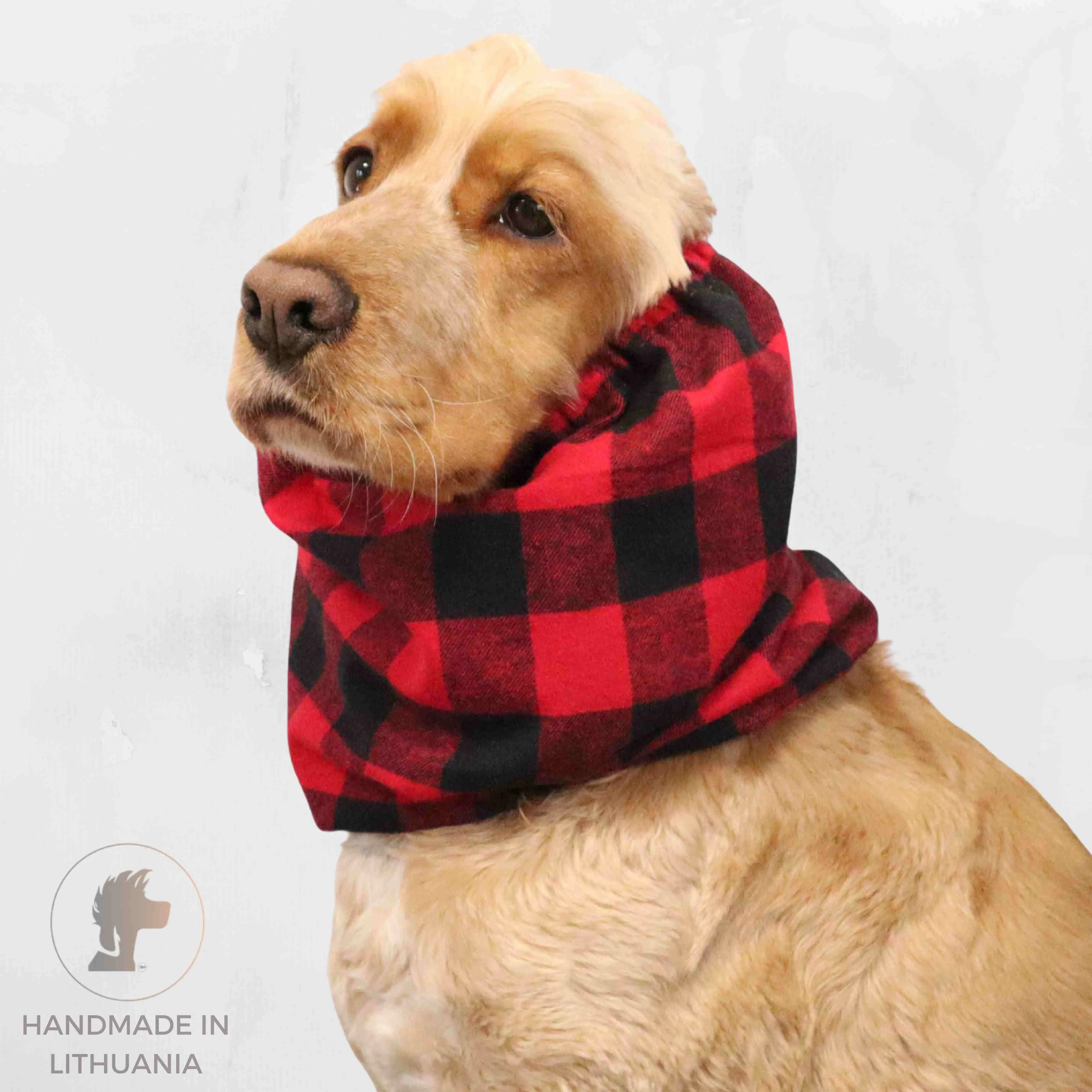Flannel Dog Snood | Red Plaid