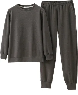 Flannel Pajamas For Women Set Winter Warm Fleece Pullover And Pants Lounge Set Thermal Joggers 2 Piece Pjs Sleepwear