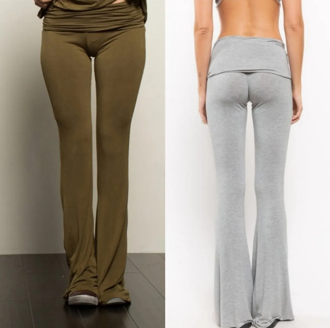 Flare Leg Jersey Pants