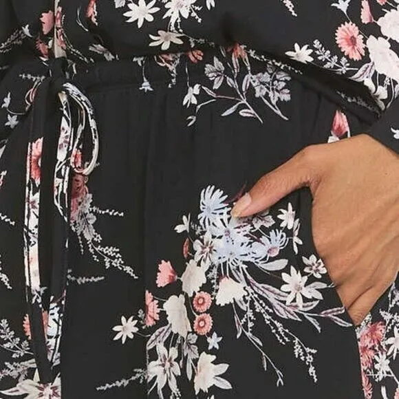 Flora Nikrooz Women's Plus Ultra Soft Floral Print PJ Cozy Notch Collar 2-piece Sleepwear Lounge Pajama Set