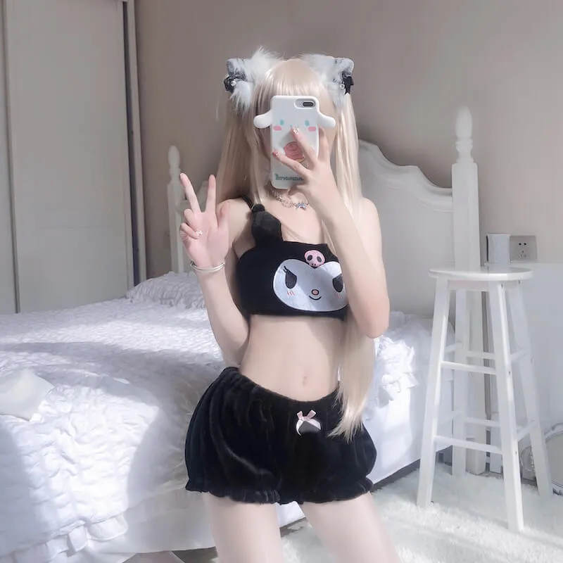 Fluffy cinnamoroll pajamas set