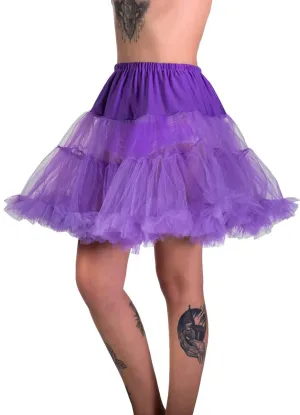 Fluffy Purple Plus Size Thigh Length Costume Petticoat