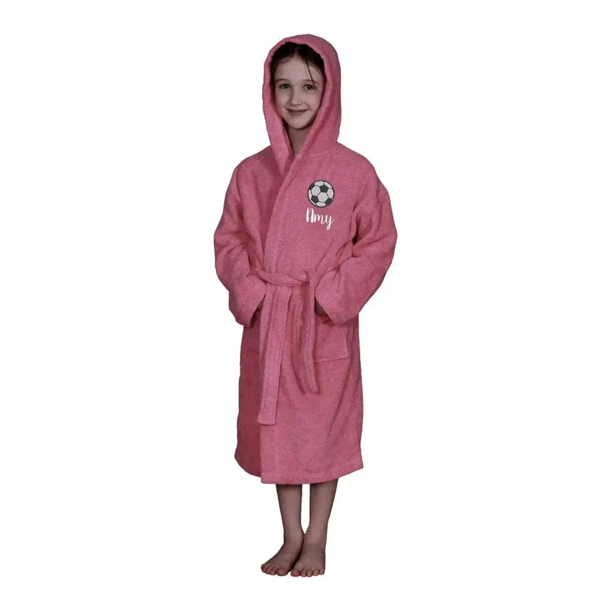 Football Hooded Bathrobe