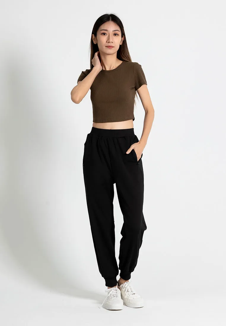 Forest Ladies Fine Polyester Spandex Jogger Pants Women Stretchable Long Pants | Seluar Panjang Perempuan - 810501