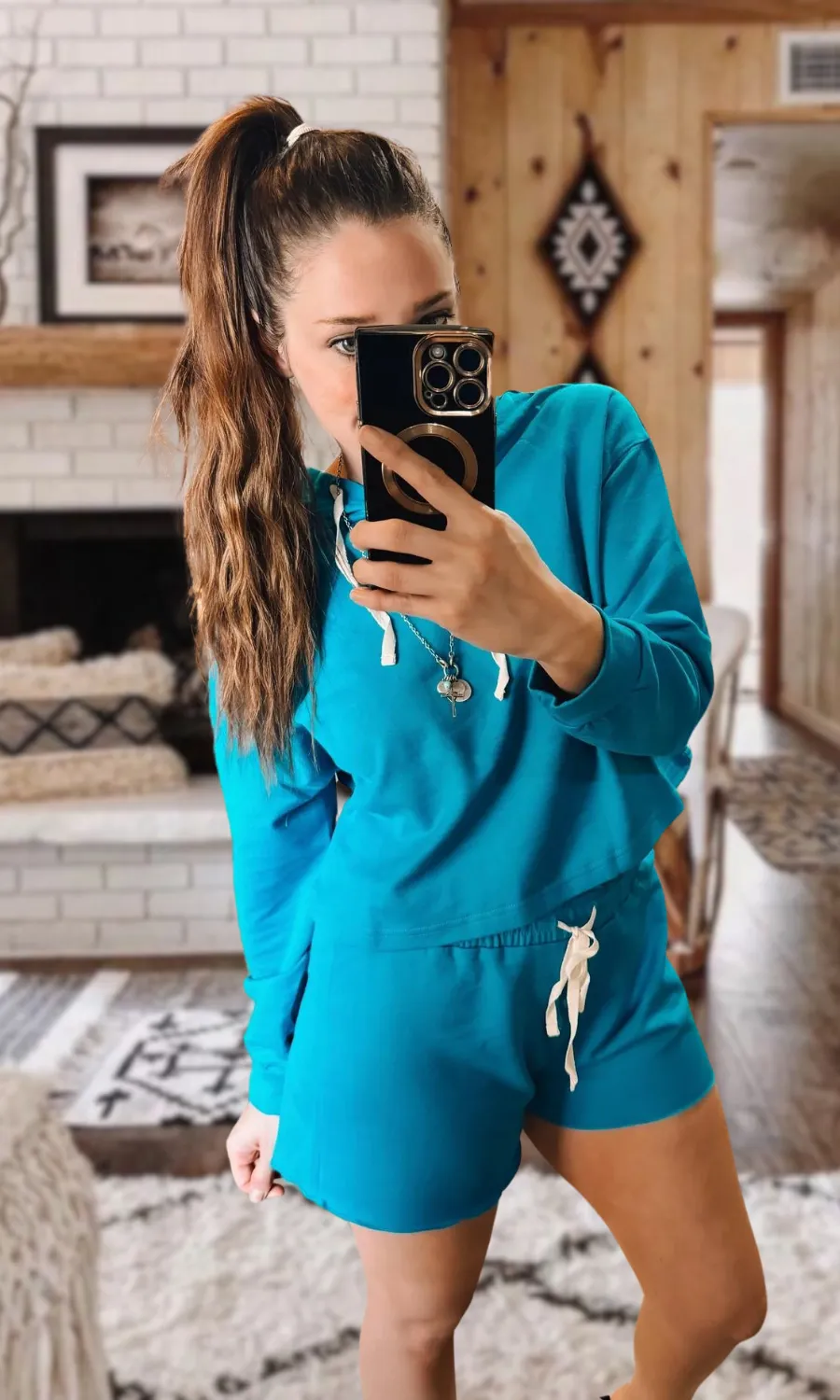 French Terry Cropped Hoodie