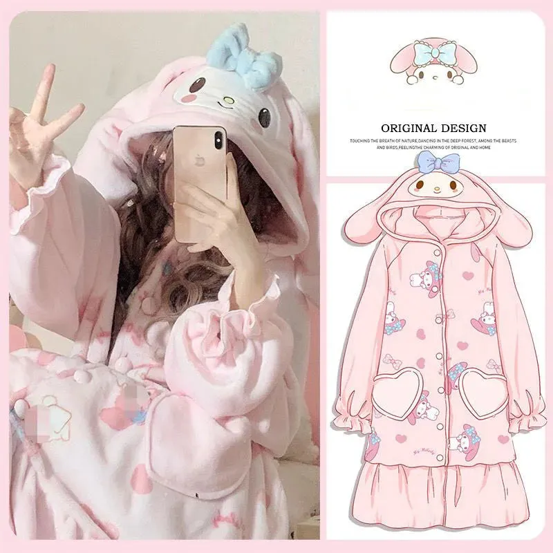 Fuzzy Pink Bunny Nighty
