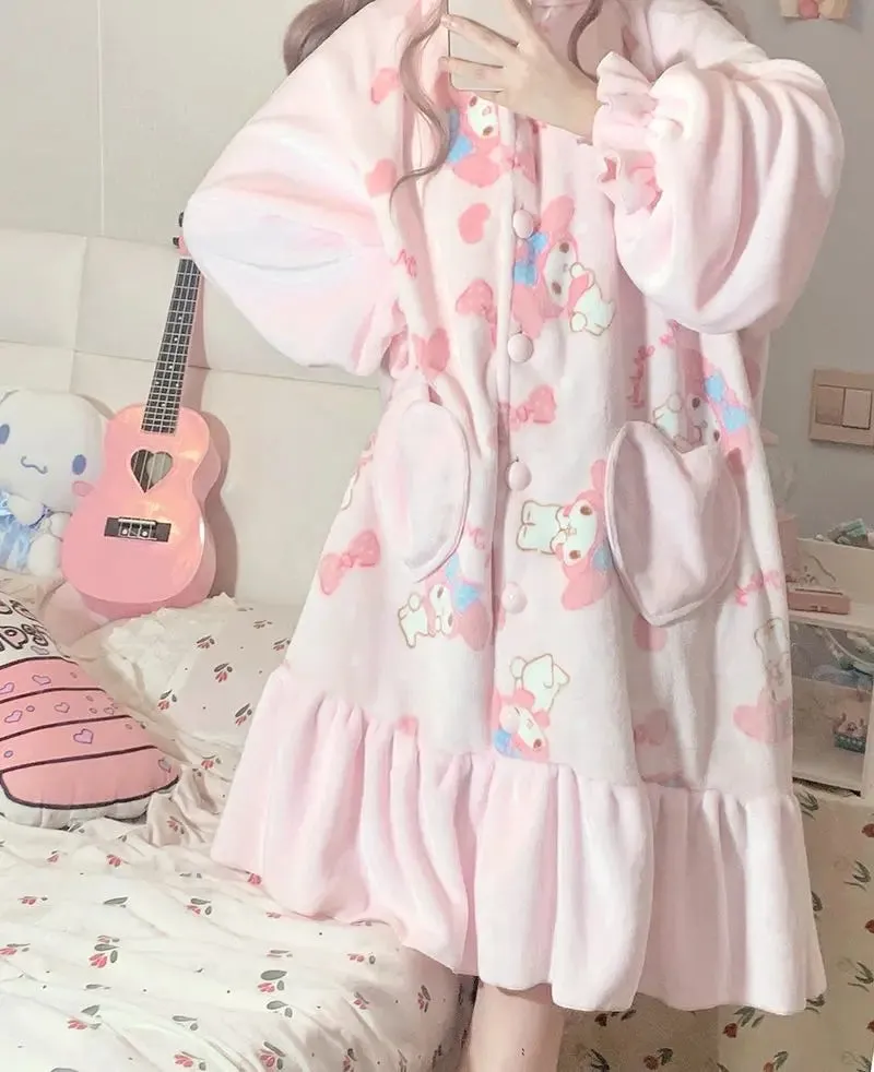 Fuzzy Pink Bunny Nighty