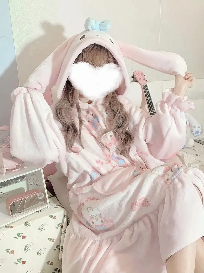 Fuzzy Pink Bunny Nighty