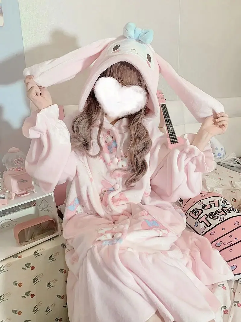 Fuzzy Pink Bunny Nighty