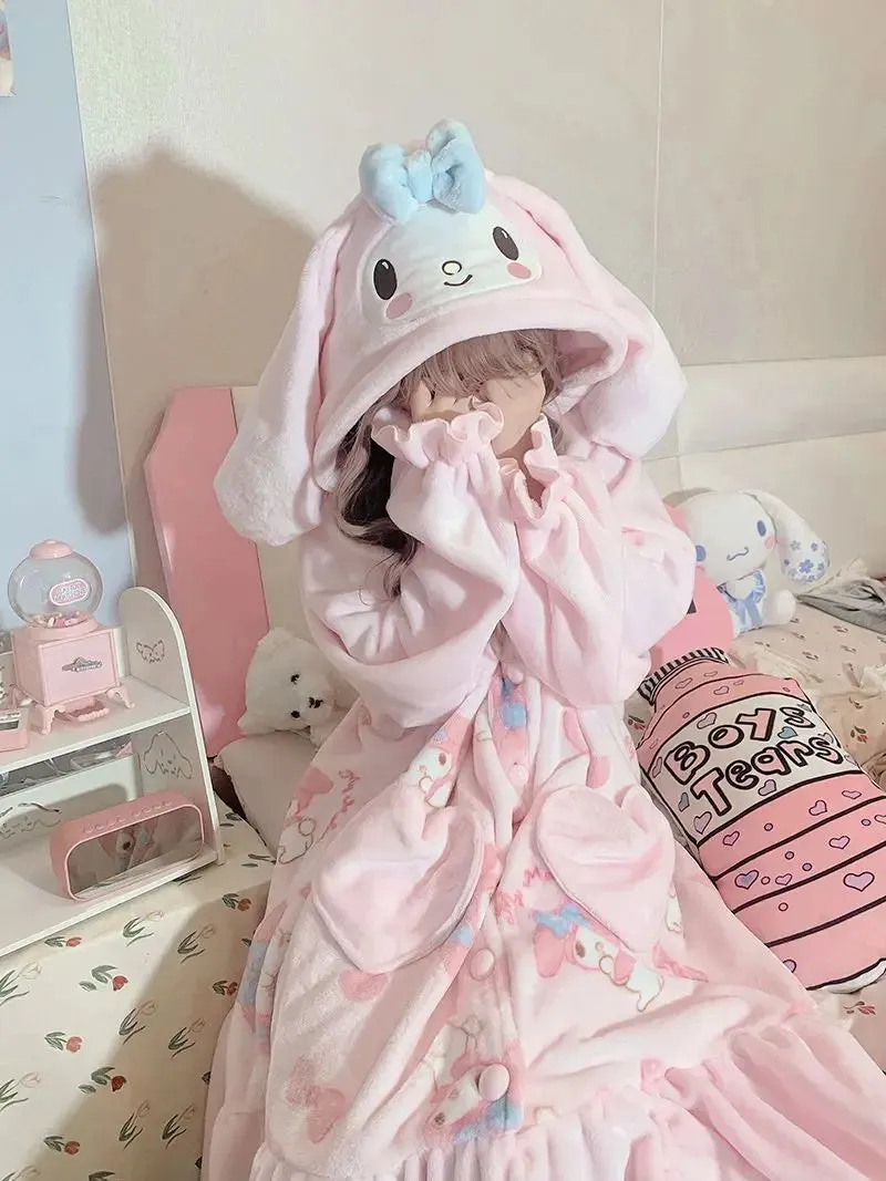 Fuzzy Pink Bunny Nighty