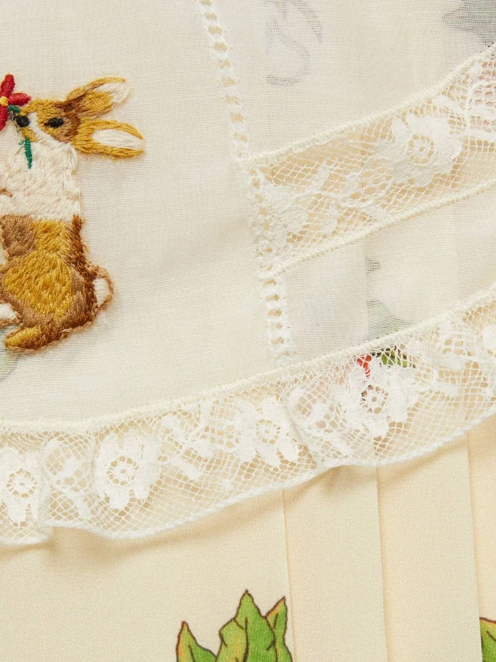GG FLORAL AND FRUIT SILK DRESS
