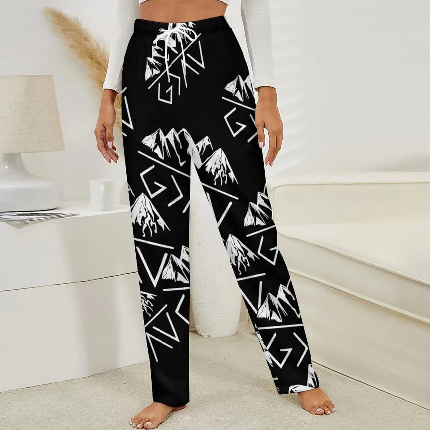 God Is Greater Women's Flannel Pajama Pants Fleece Lounge Sleep Bottoms PJ