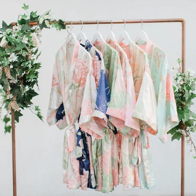 Green Big Floral Robe