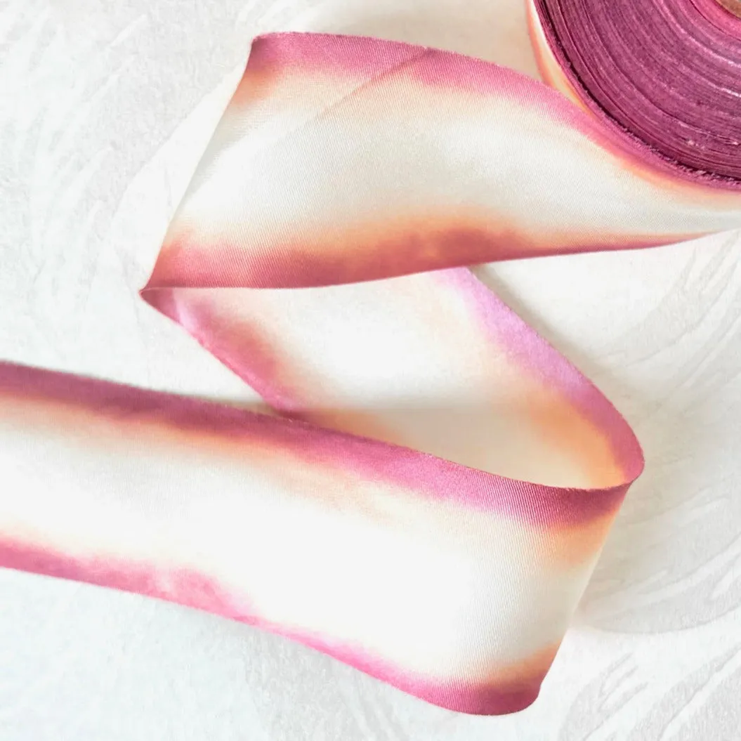 Hand Dyed Silk Satin Ribbon