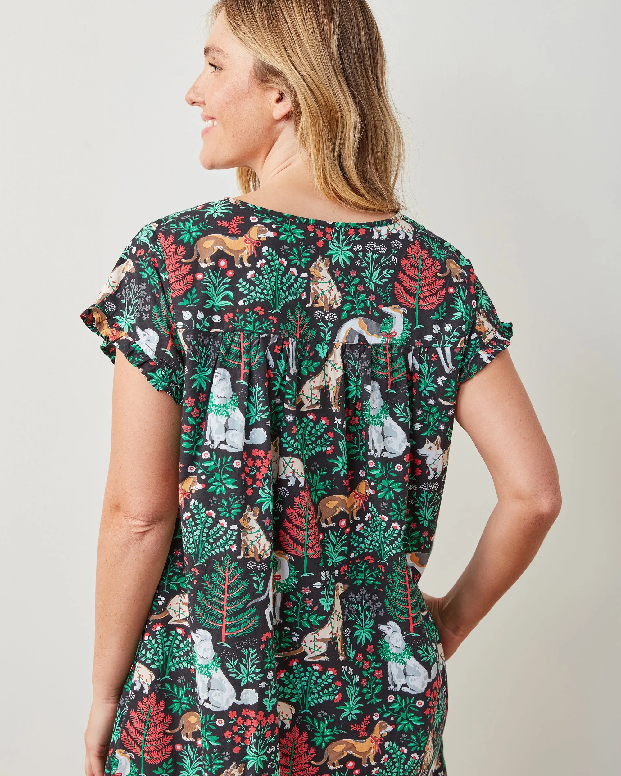 Happy Howlidays - Pintuck Nightgown - Ink