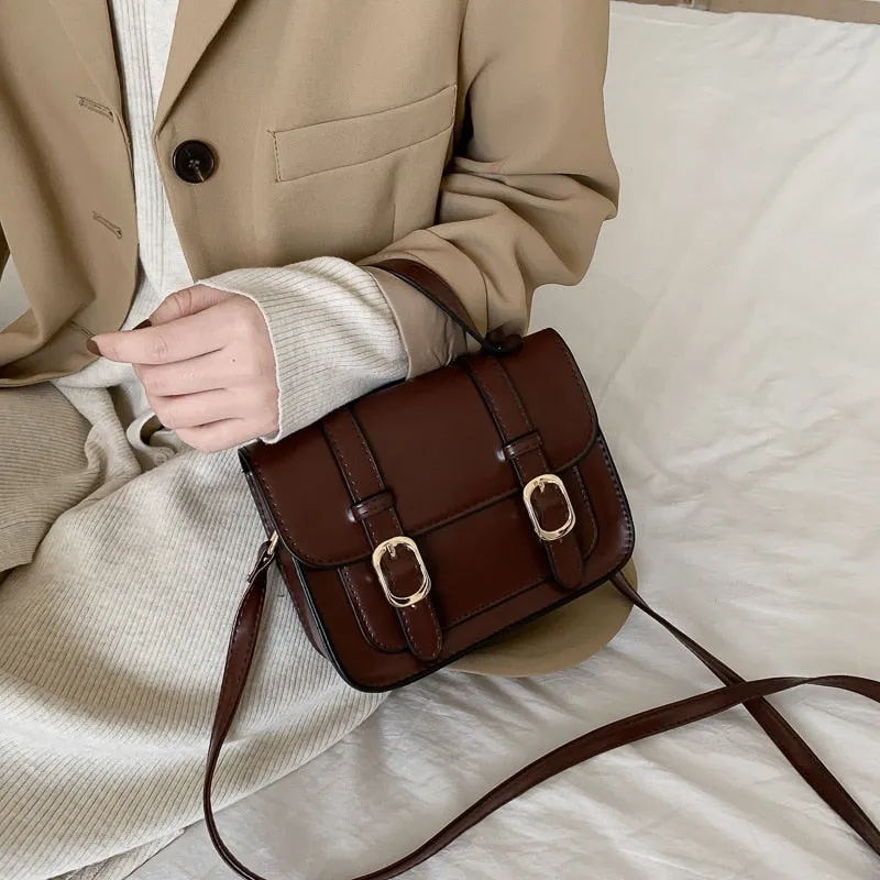 Harajuku Kawaii Fashion Faux Leather Mini School Satchel