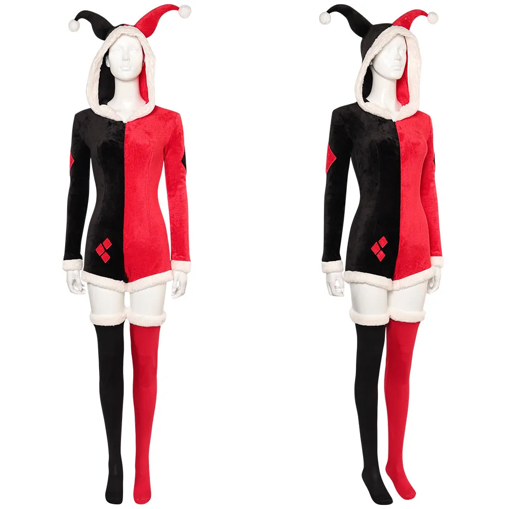 Harley Quinn Christmas Original Design Pajamas Dress Up Cosplay Costume Outfits Halloween Carnival Suit