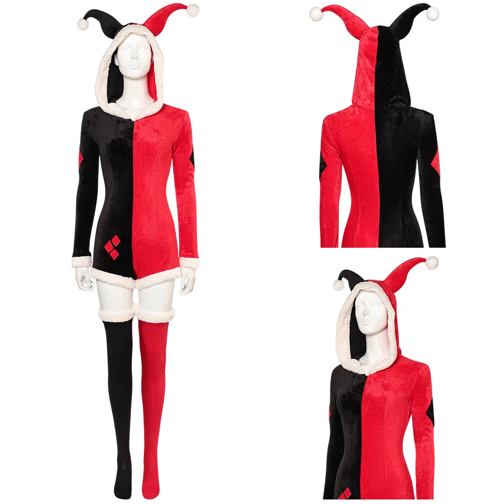 Harley Quinn Christmas Original Design Pajamas Dress Up Cosplay Costume Outfits Halloween Carnival Suit