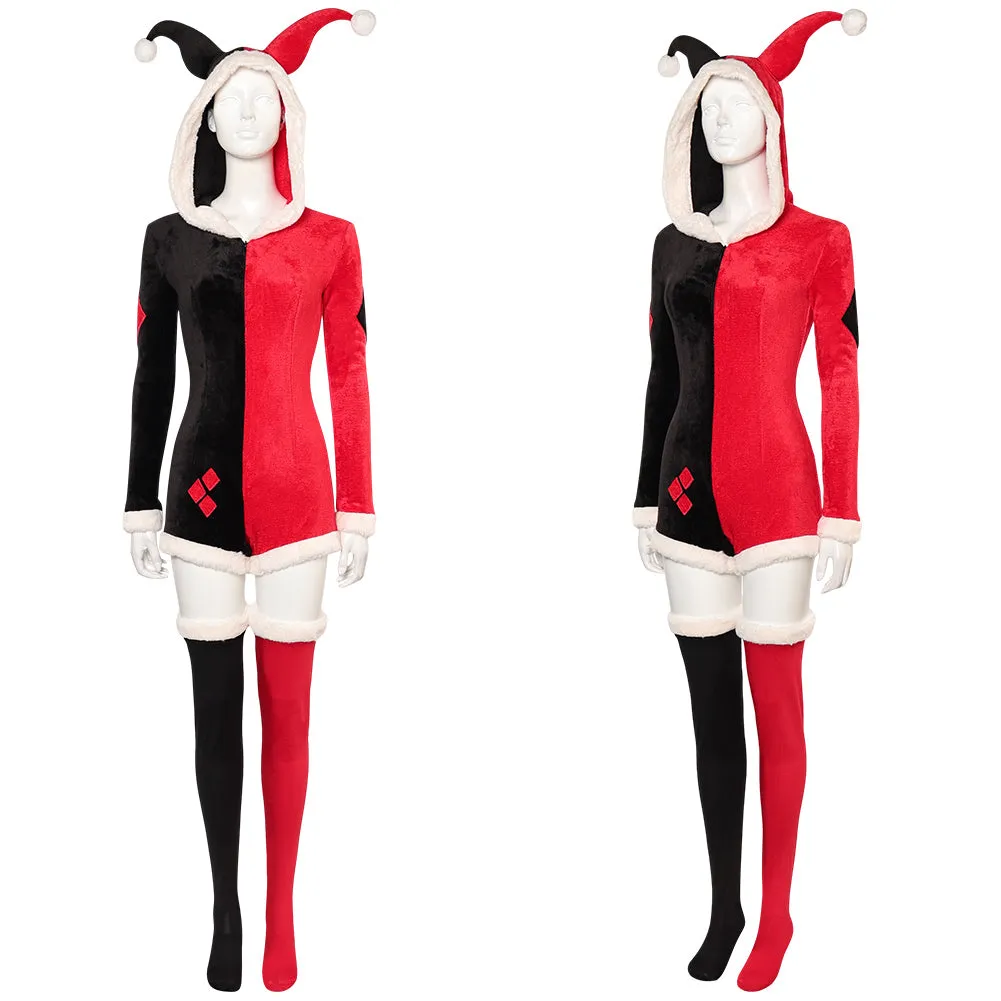 Harley Quinn Christmas Original Design Pajamas Dress Up Cosplay Costume Outfits Halloween Carnival Suit