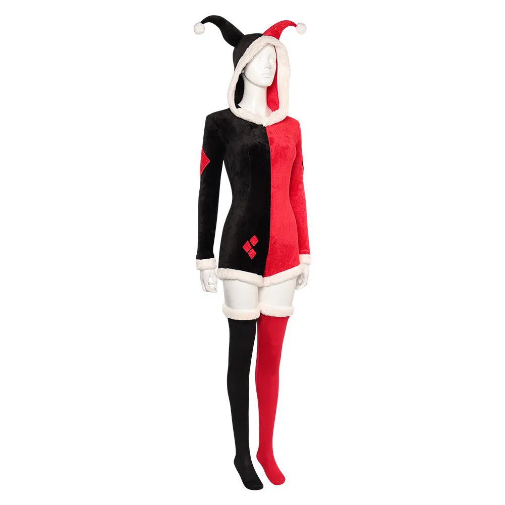 Harley Quinn Christmas Original Design Pajamas Dress Up Cosplay Costume Outfits Halloween Carnival Suit