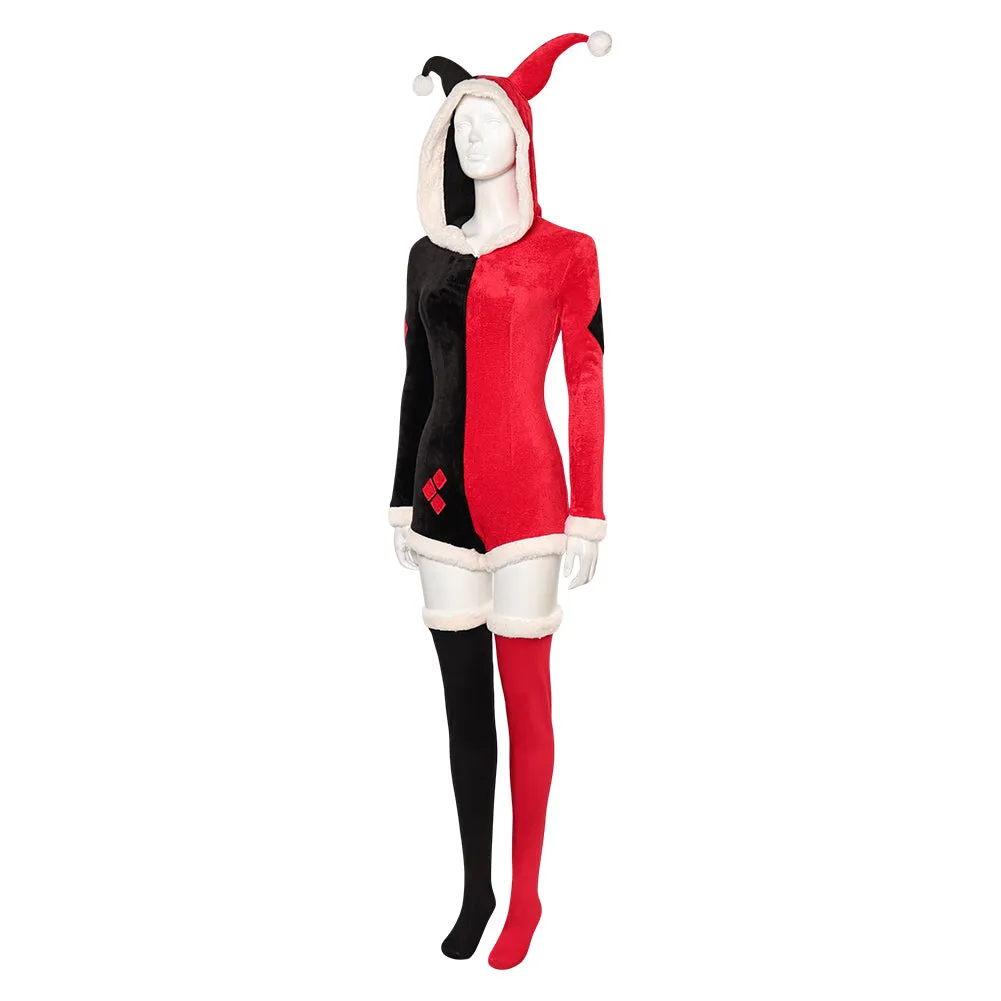 Harley Quinn Christmas Original Design Pajamas Dress Up Cosplay Costume Outfits Halloween Carnival Suit